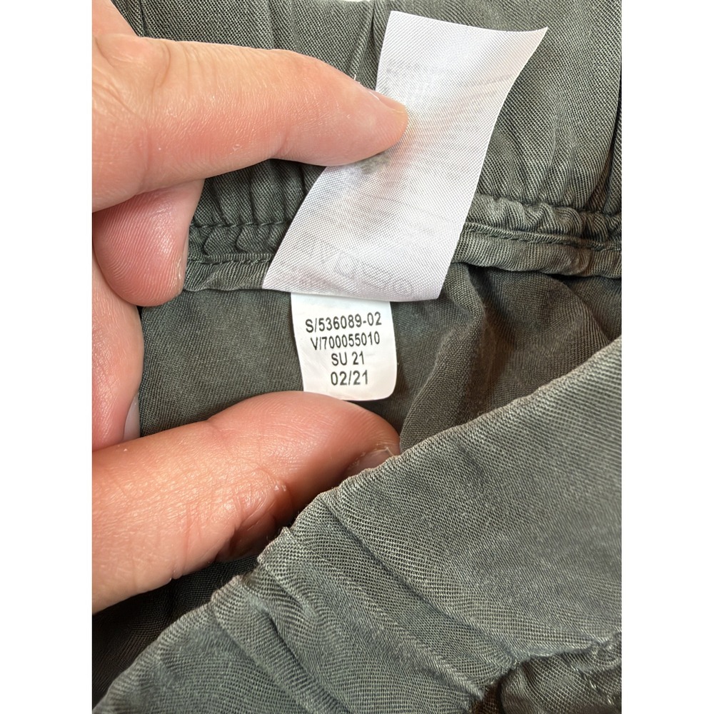 Banana Republic Olive Green Lyocell Cropped Cargo Pants XL Utility Jogger 536089 - Picture 5 of 7
